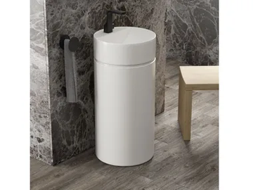 MONOTWIN SLIM - Freestanding round ceramic washbasin by Ceramica Flaminia - view 2